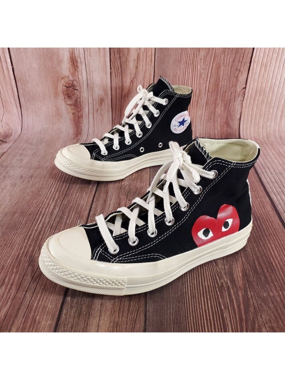 *FLAWS* Converse Unisex W8 M6 Chuck Taylor All Star 70 Hi Comme des Garcons PLAY
